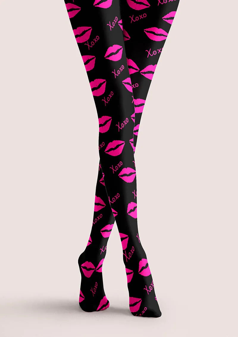 Valentine's Day Pop Heart Beat Tights Hosiery Pantyhose