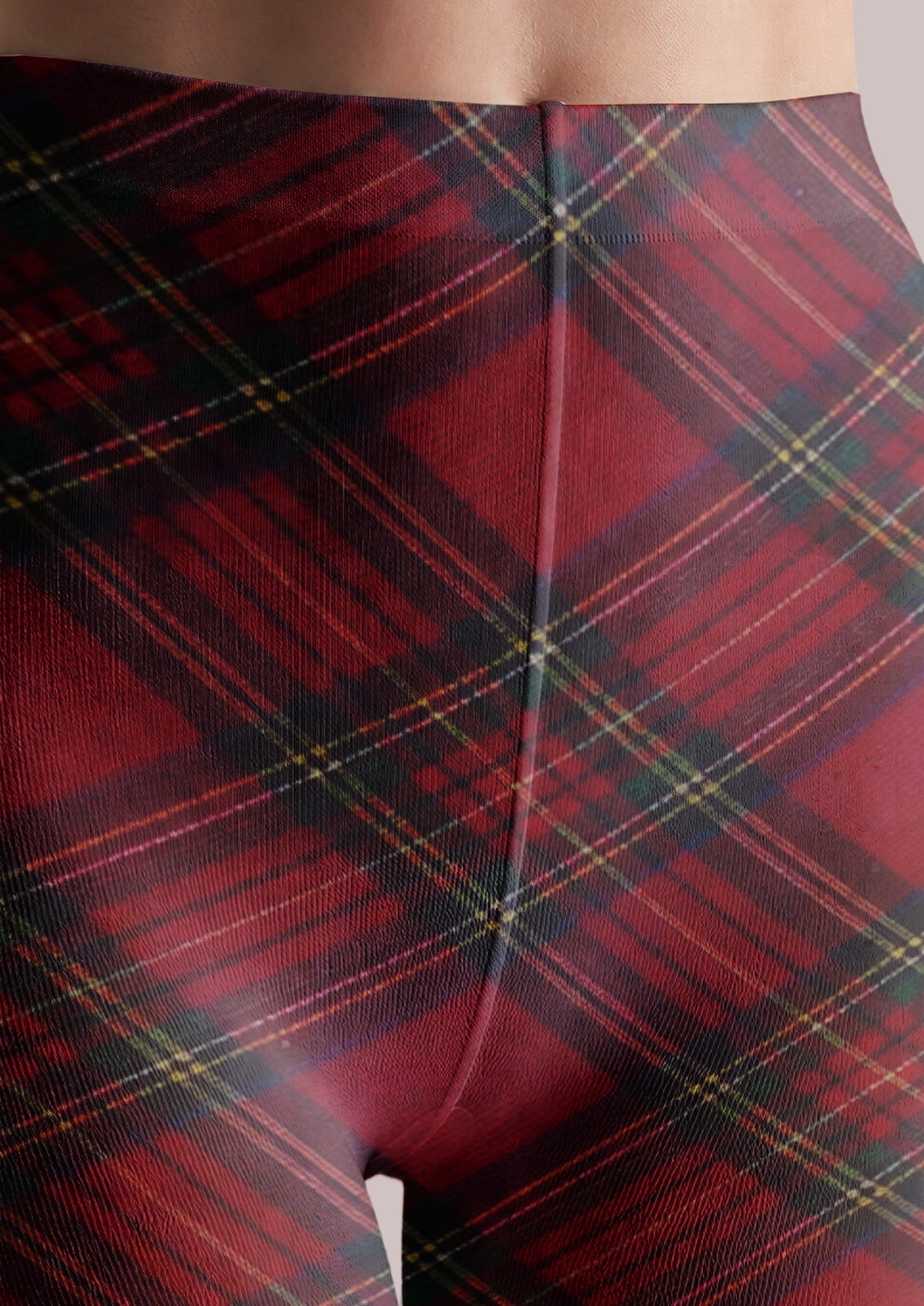 Red Classic Plaid Tights