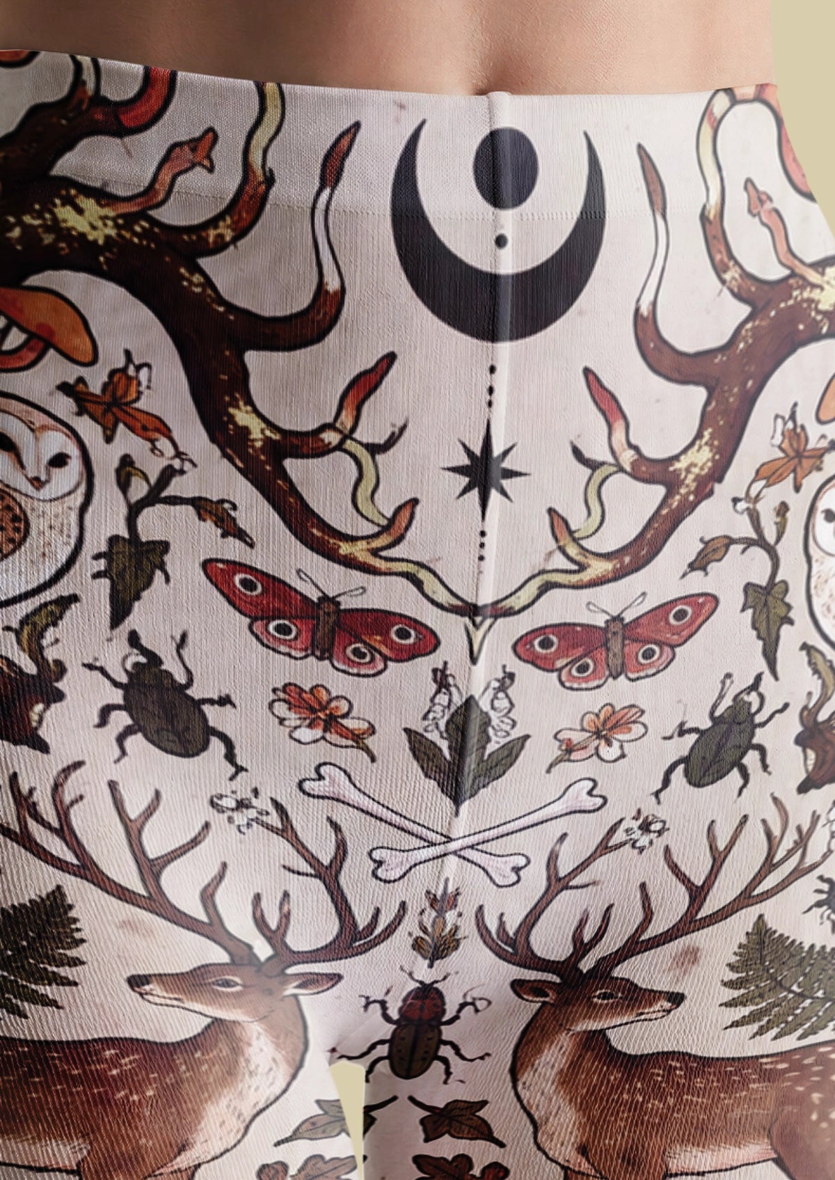 White Woodland Animal Tights