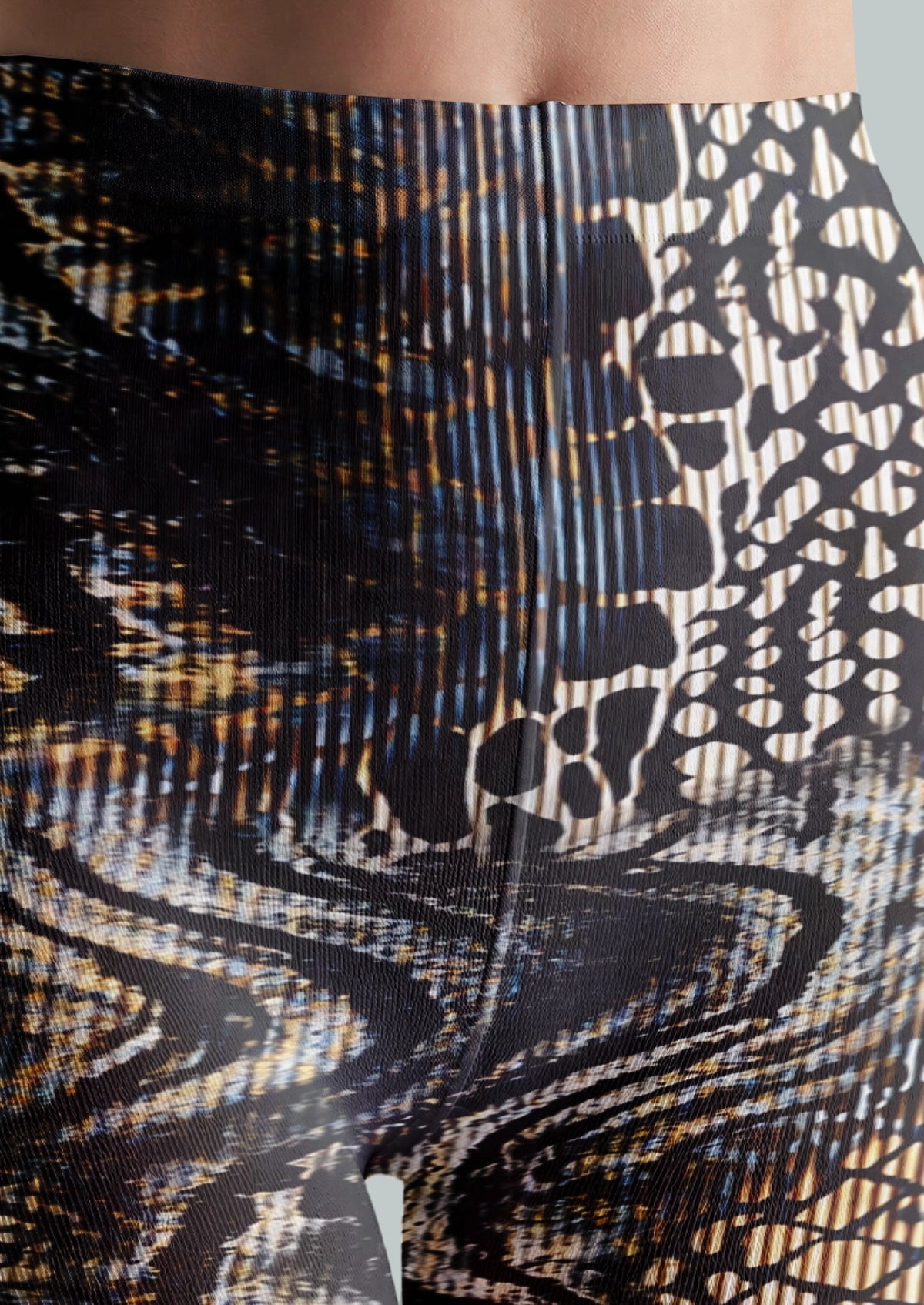 Black Mixed Animal Print Tights