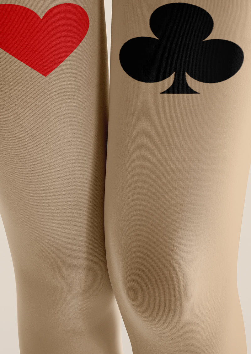 Playing Card Suit Printed Tights Hosiery Pantyhose