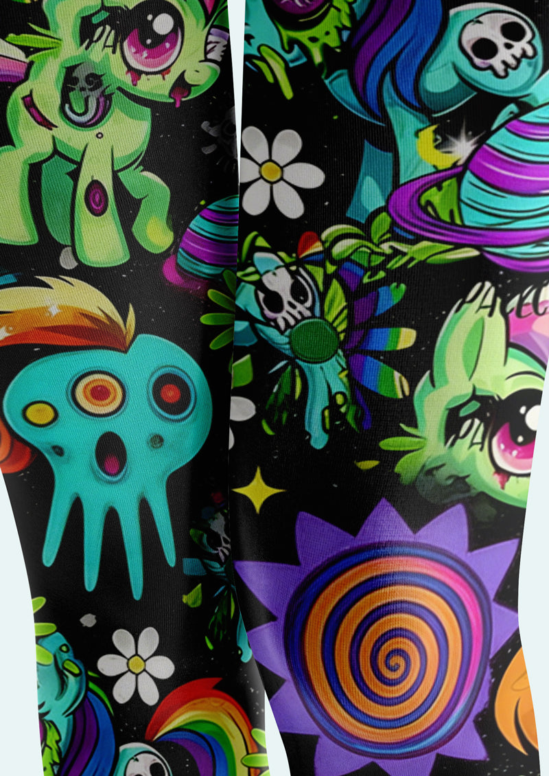 Trippy Cartoon Tights Hosiery Pantyhose