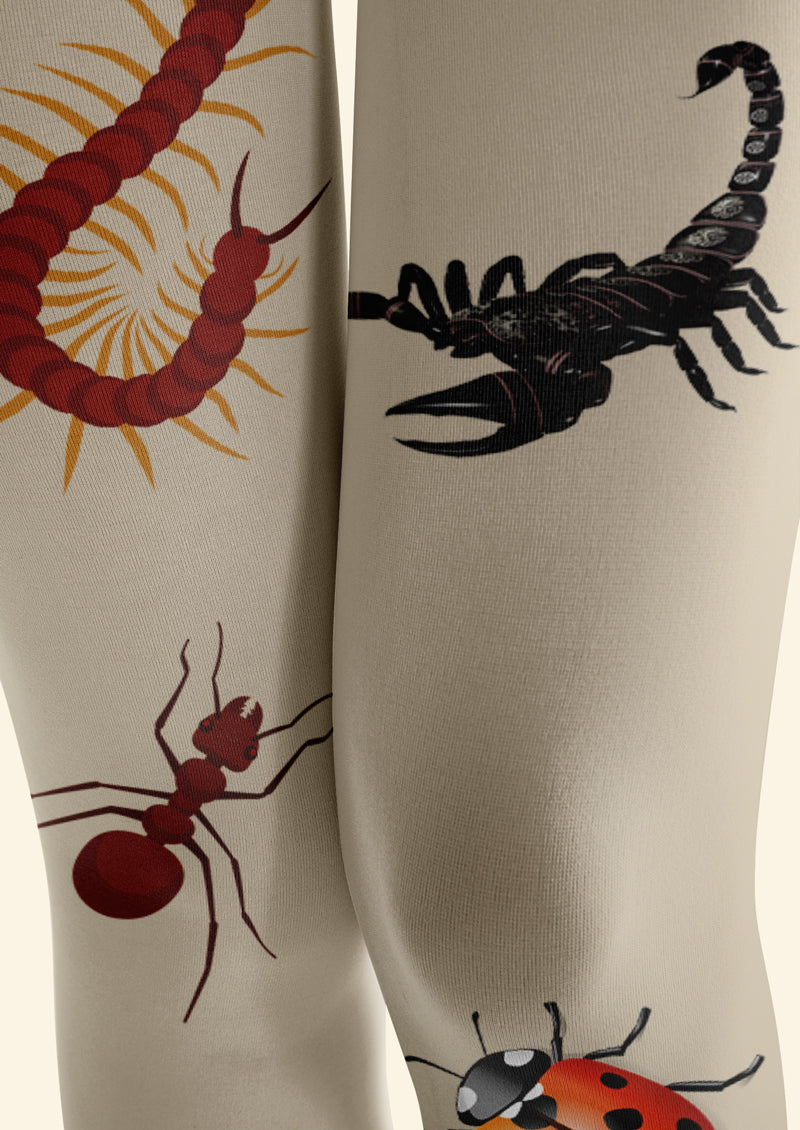 Insect Tattoo Printed Tights Hosiery Pantyhose