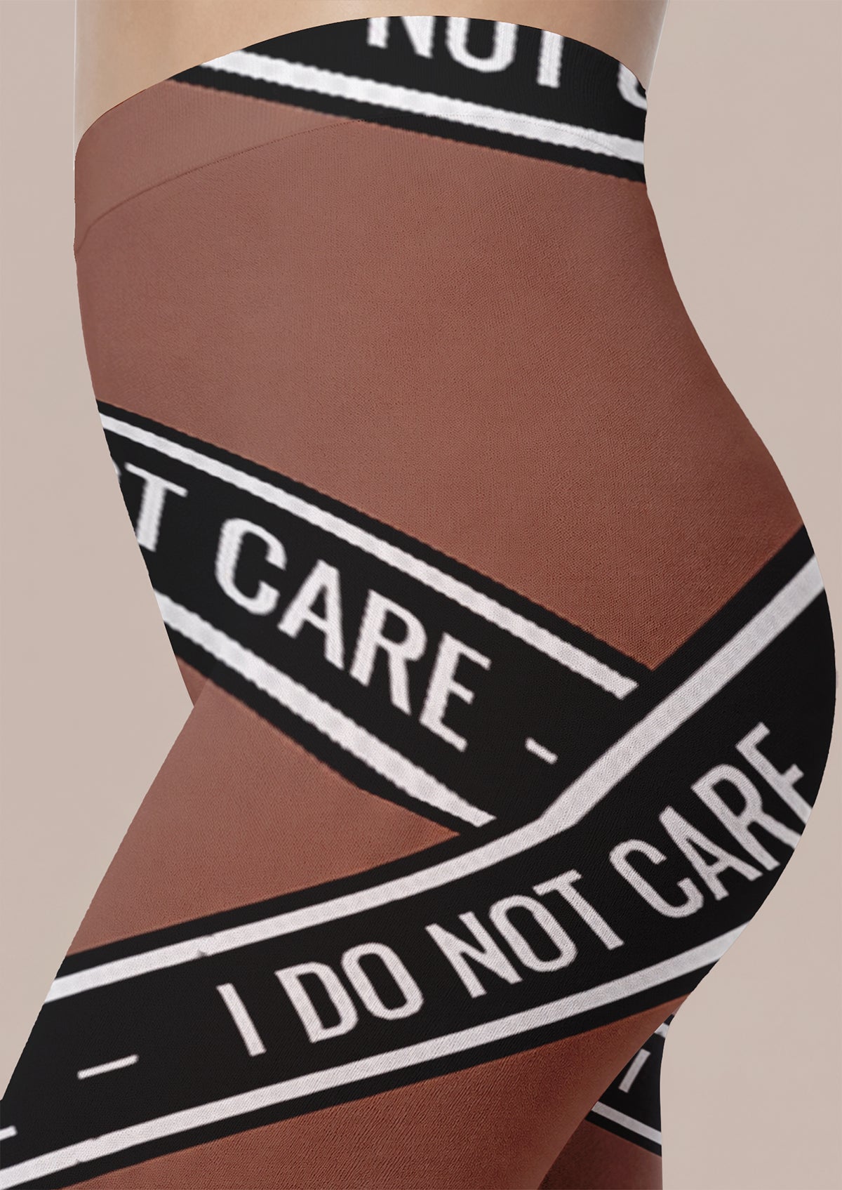I Do Not Care Tape Footless Tights Hosiery Leggings