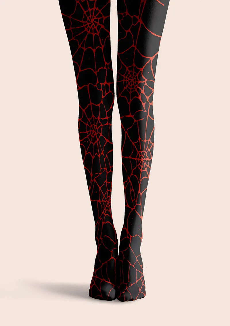 Halloween Spiderweb Print Tights Hosiery Pantyhose