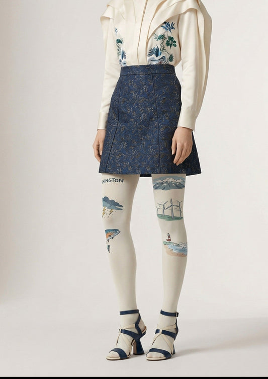 Wisconsin Theme Graphic Tights Hosiery Pantyhose