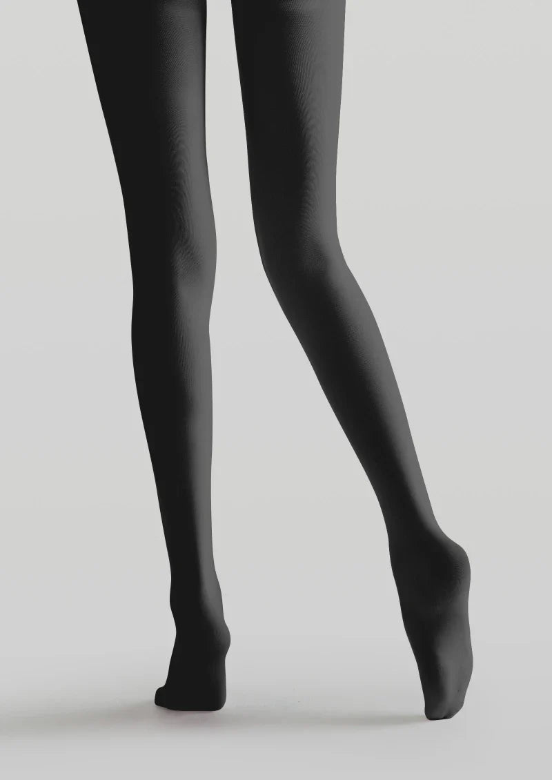 Black Decorative Graphic Tights Hosiery Pantyhose
