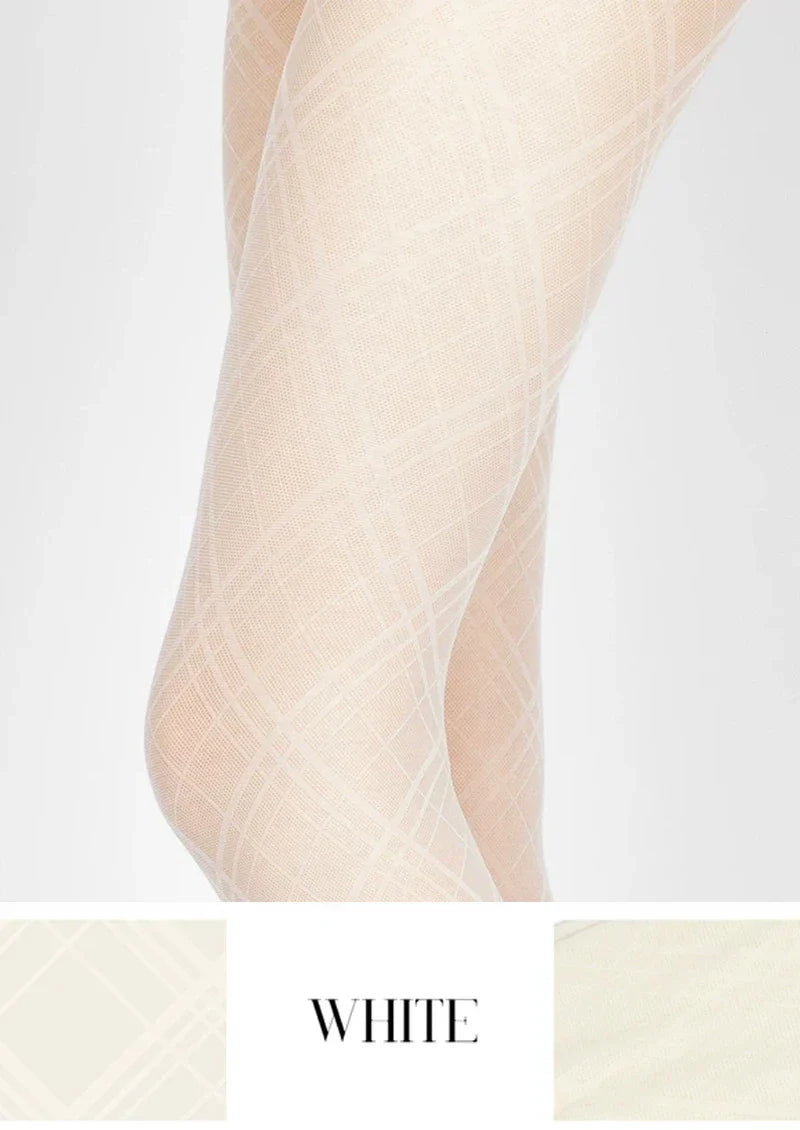 Argyle Texture Geometric Aesthetic Silky Pantyhose Tights Hosiery