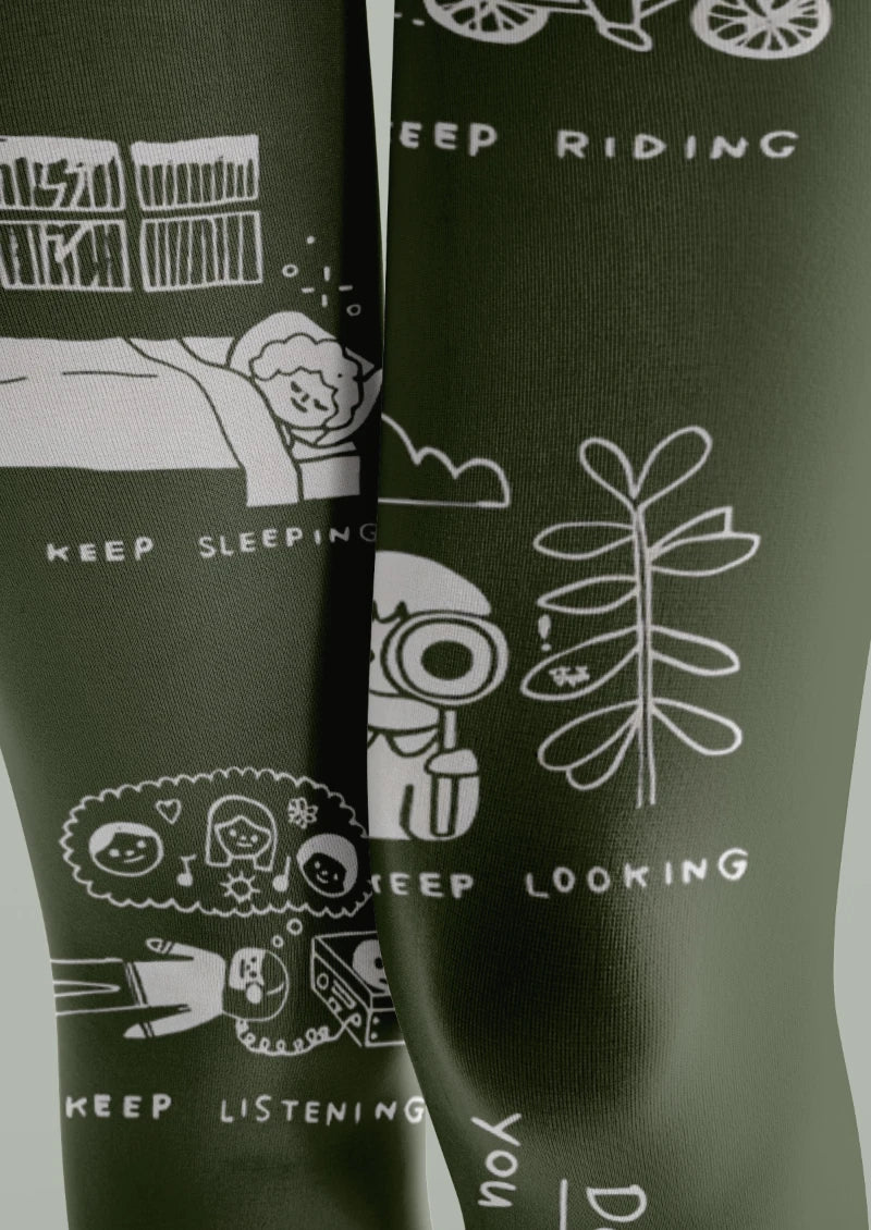 Character Graphic Printed Tights Hosiery Pantyhose