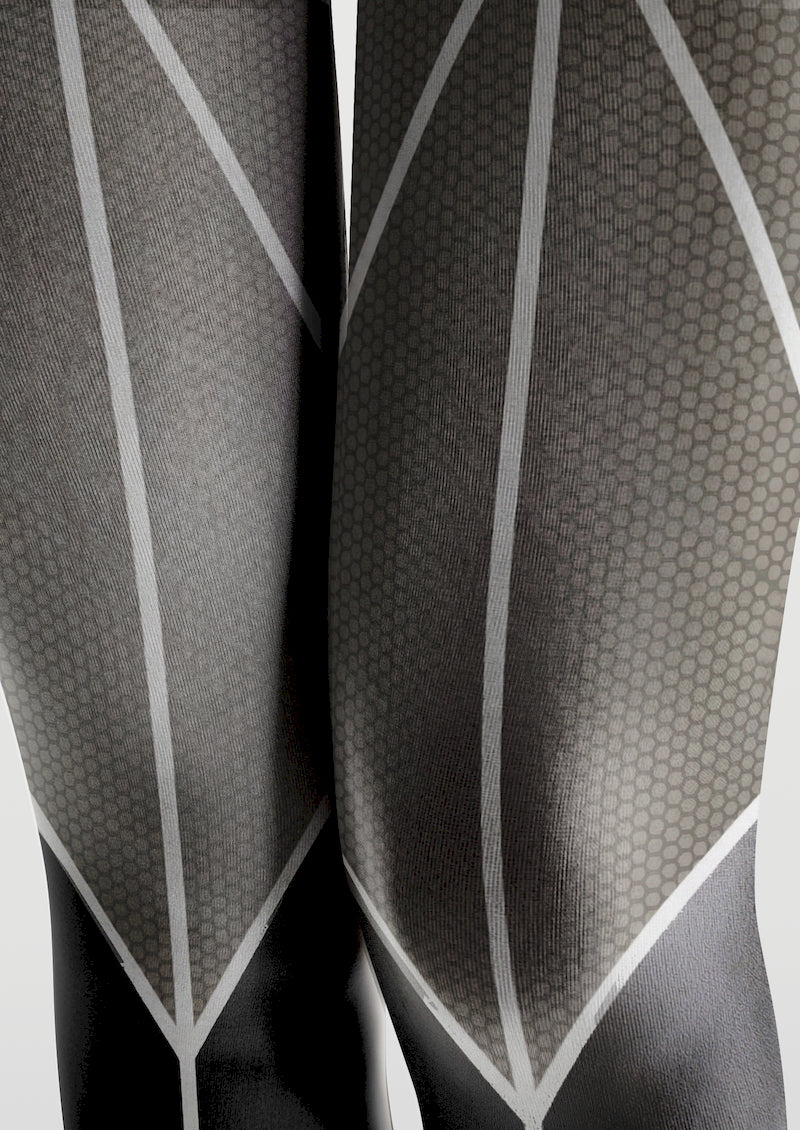 Geometric Line Printed Tights Hosiery Pantyhose