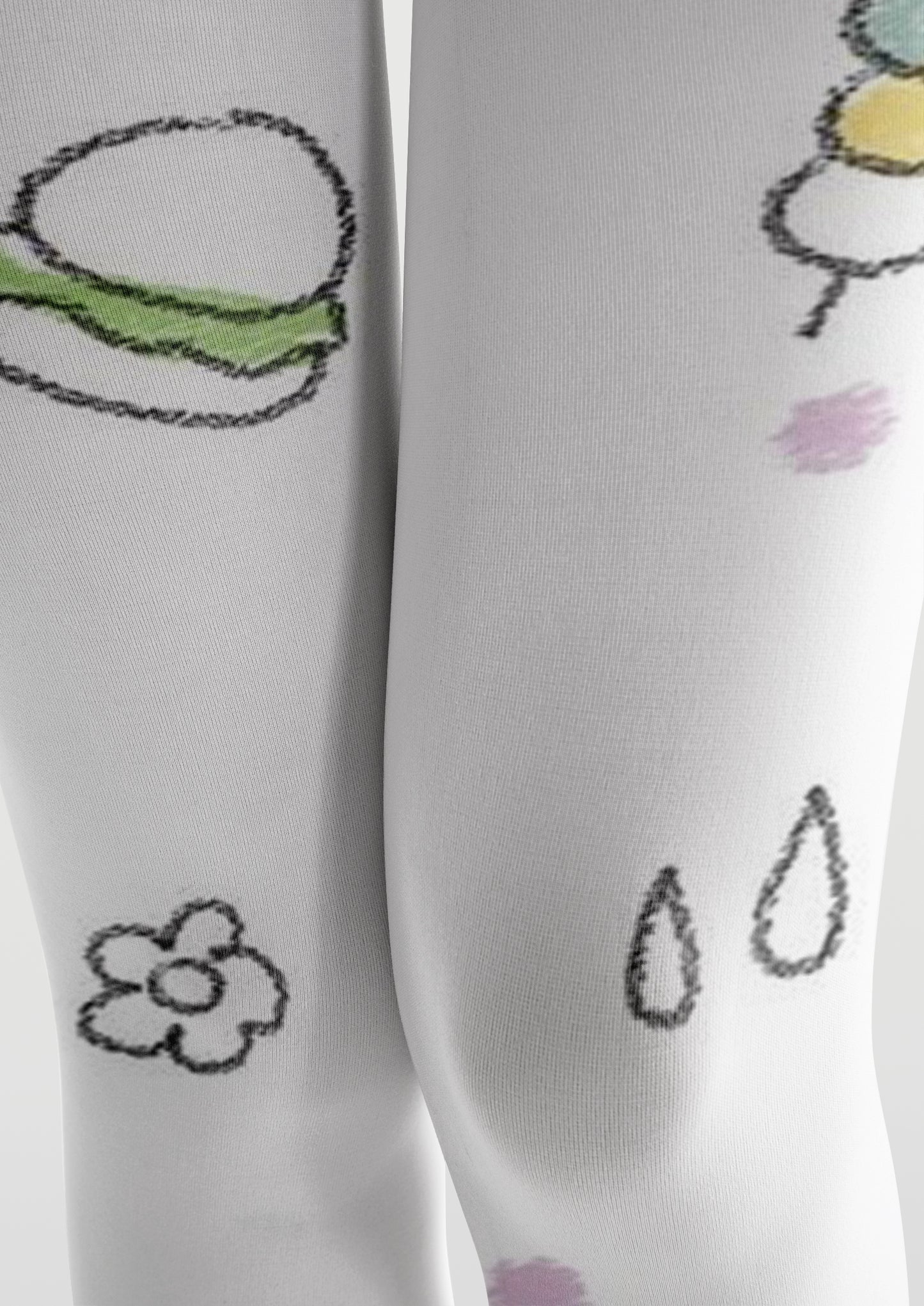 Childhood Doodle Printed Tights Hosiery Pantyhose