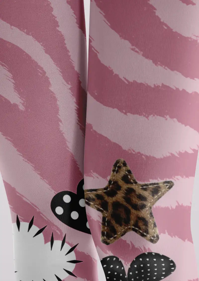 Y2K Graphic Patchwork Tights Hosiery Pantyhose