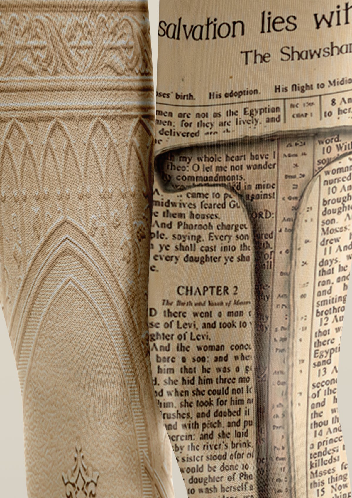 Shawshank Redemption Bible Book Printed Tights Hosiery Pantyhose
