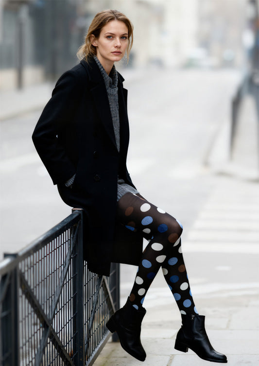 Retro Dot Mix Tights Hosiery Pantyhose