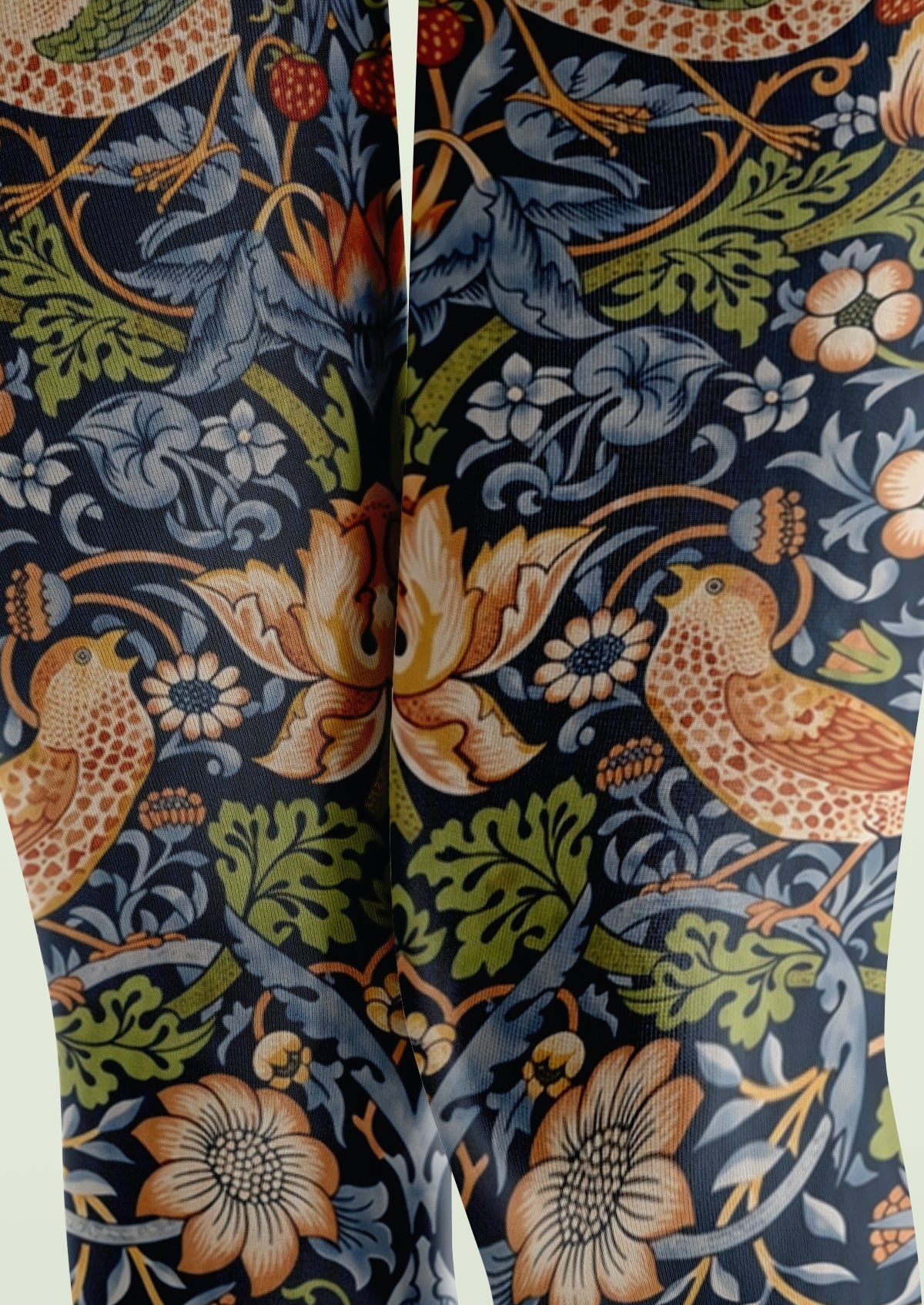 Navy William Morris Strawberry Thief Tights