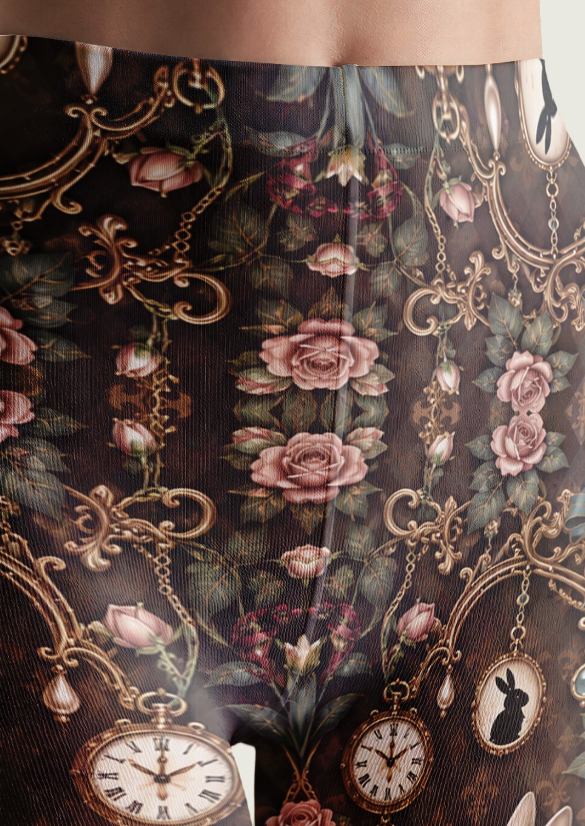 Vintage Alice Tea Party Printed Tights