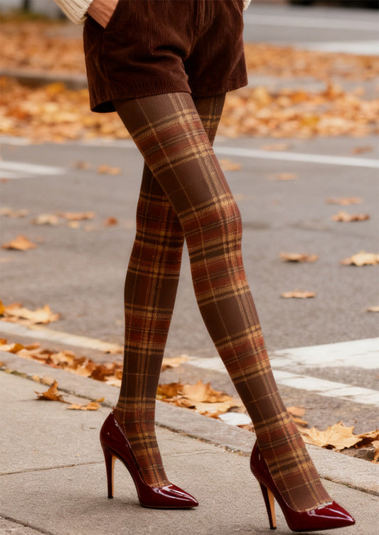 Highland Plaid Tights Hosiery Pantyhose