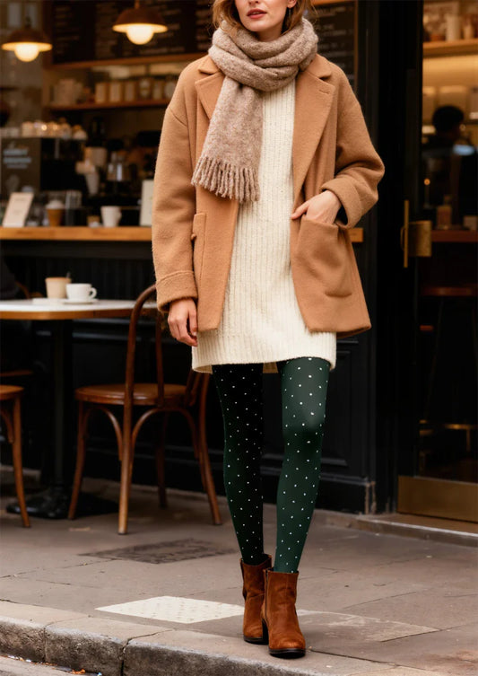 Green Dots Tights Hosiery Pantyhose