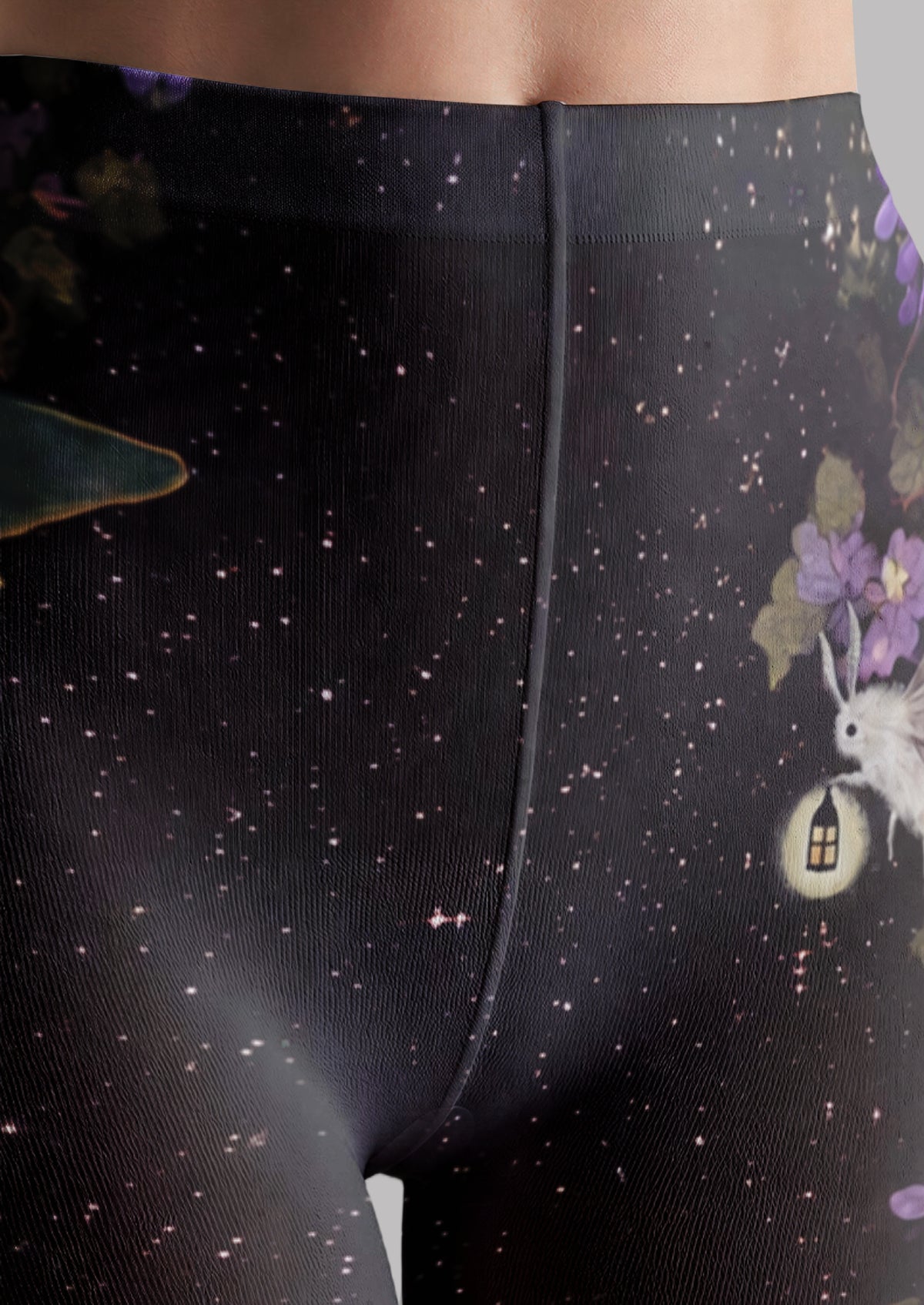 Black Moth and Floral Tights