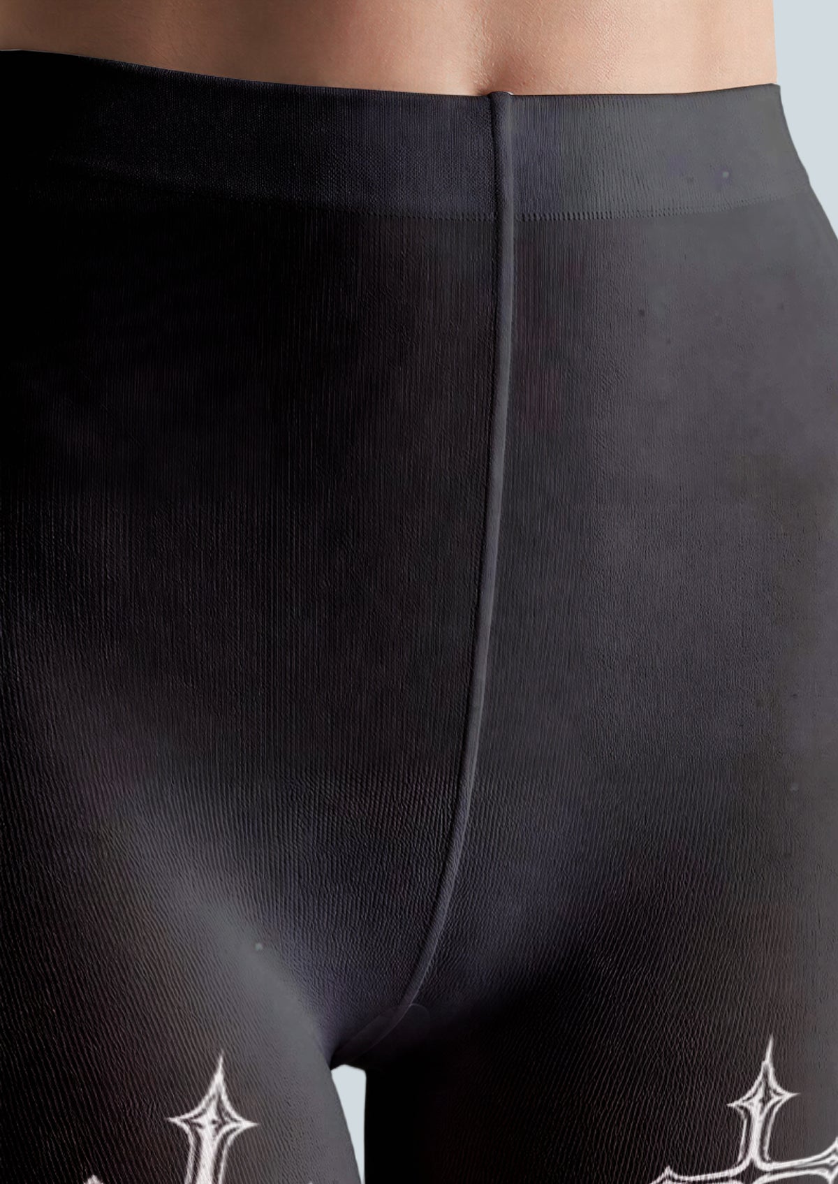 Black Gothic Cross Bat Tights