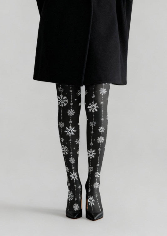 Snowflake Graphic Tights Hosiery Pantyhose