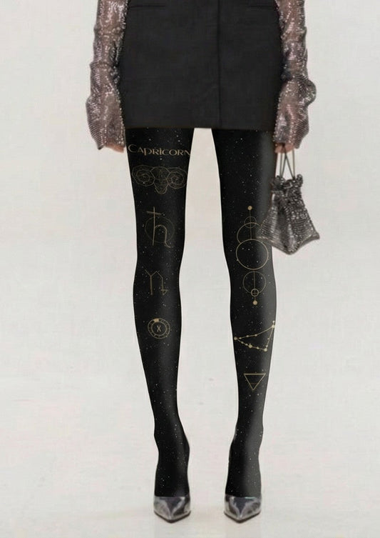 Capricorn Zodiac Tights Hosiery Pantyhose