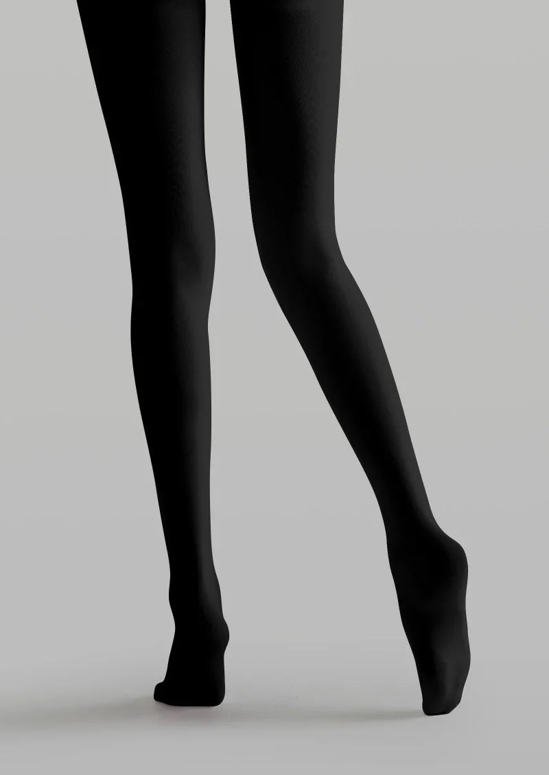 Black Abstract Graphic Tights Hosiery Pantyhose