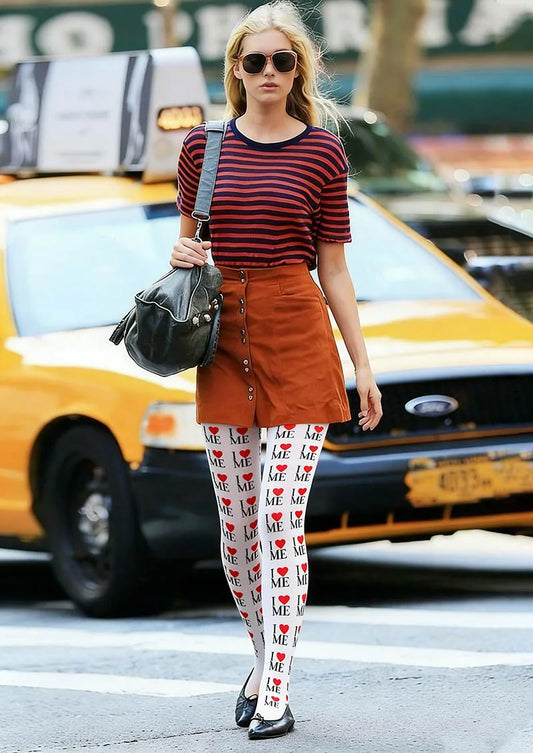 Valentine's Day Say Love Tights Hosiery Pantyhose