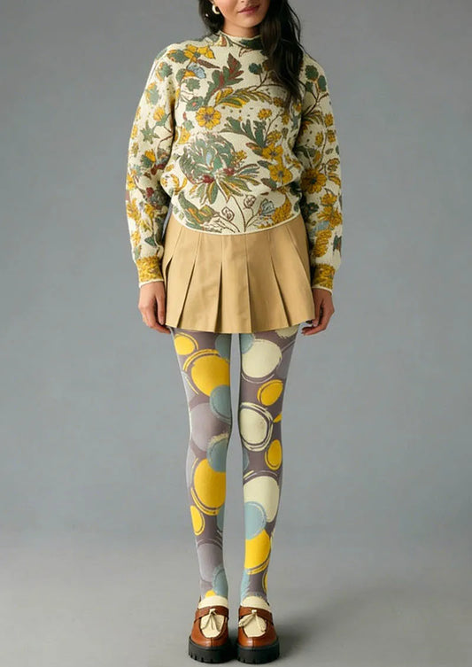 Retro Circles Tights Hosiery Pantyhose