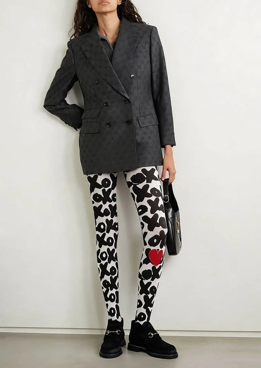 Valentine's Day Heart Alert Tights Hosiery Pantyhose