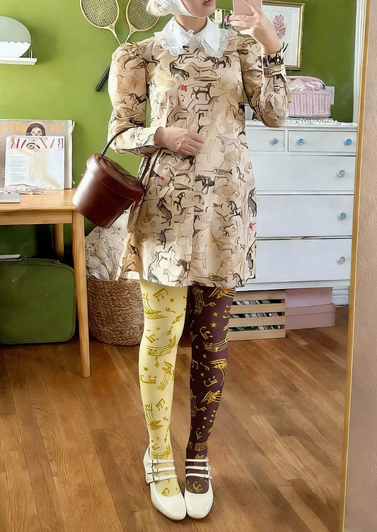 Musical elements Golden Melody Tights Hosiery Pantyhose