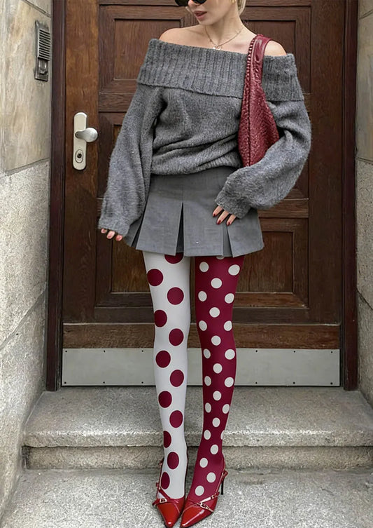 Dot Clash Tights Hosiery Pantyhose