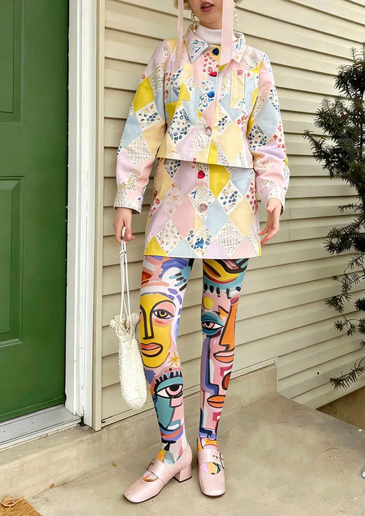 Abstract Art Picasso Form Tights Hosiery Pantyhose