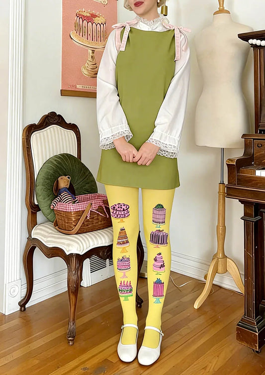 Fun Art Cake Fantasy Tights Hosiery Pantyhose