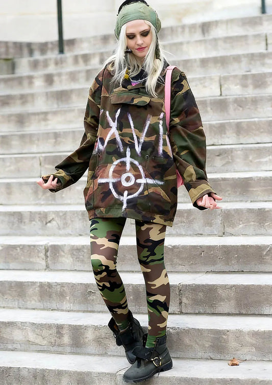 Fun Art Camo Whisper Tights Hosiery Pantyhose