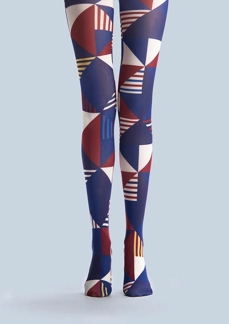 PopArt Print Tights Color check Pantyhose/Tights [Checkered pattern]