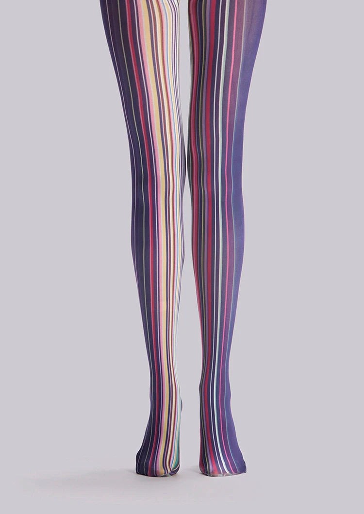 Art Print Tights Colored stripes Pantyhose/Tights [Colorful lines]