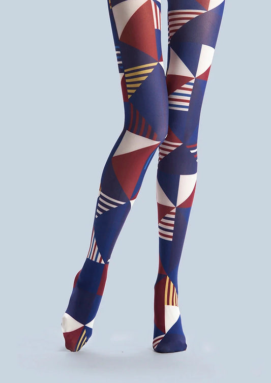 PopArt Print Tights Color check Pantyhose/Tights [Checkered pattern]