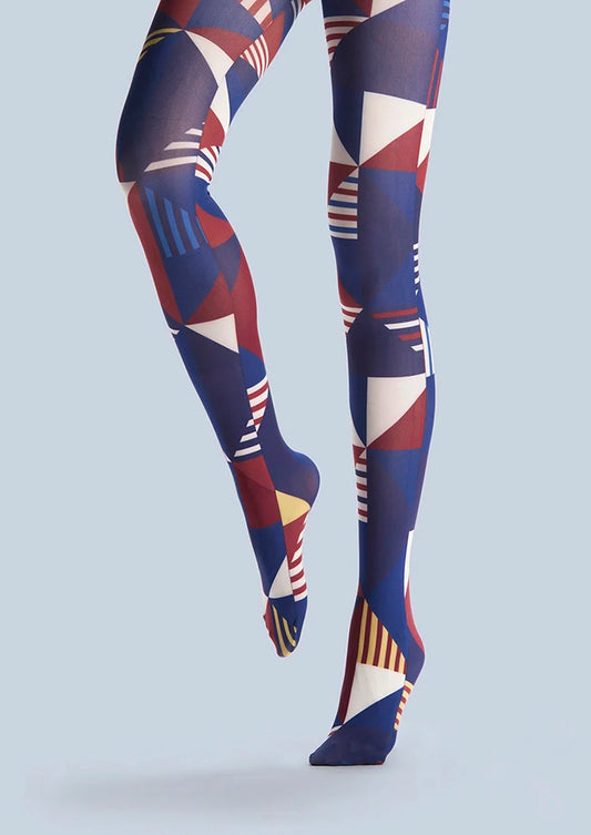 PopArt Print Tights Color check Pantyhose/Tights [Checkered pattern]