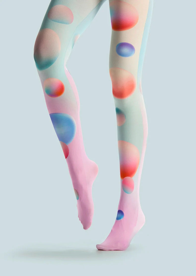 PopArt Print Tights Reverie color Pantyhose/Tights [Reamy colored ball]