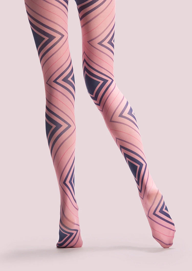 PopArt Print Tights Avant-garde Pantyhose/Tights [Square ripple]