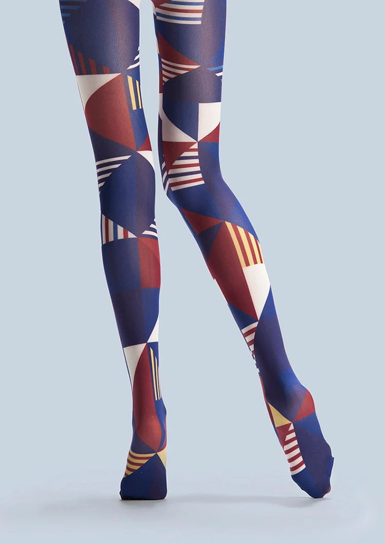 PopArt Print Tights Color check Pantyhose/Tights [Checkered pattern]