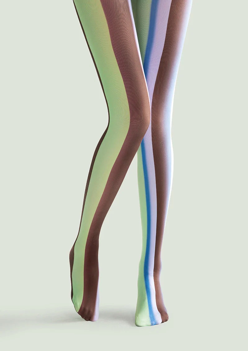 Fashion Printed Tights Personality Pantyhose/Tights [Greenish Stripe]