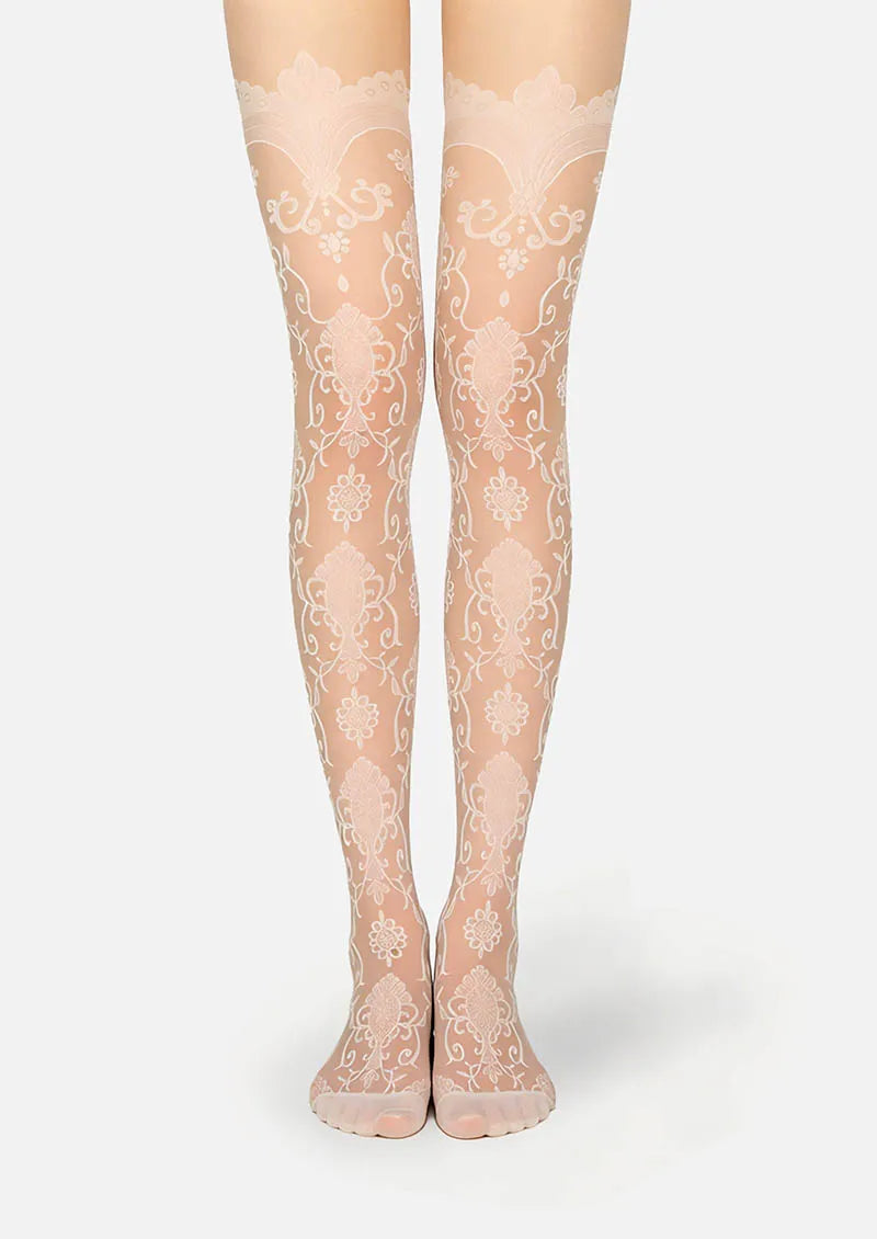 Baroque Jacquard Lace Tights Hosiery Pantyhose