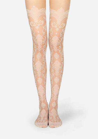 Baroque Jacquard Lace Tights Hosiery Pantyhose