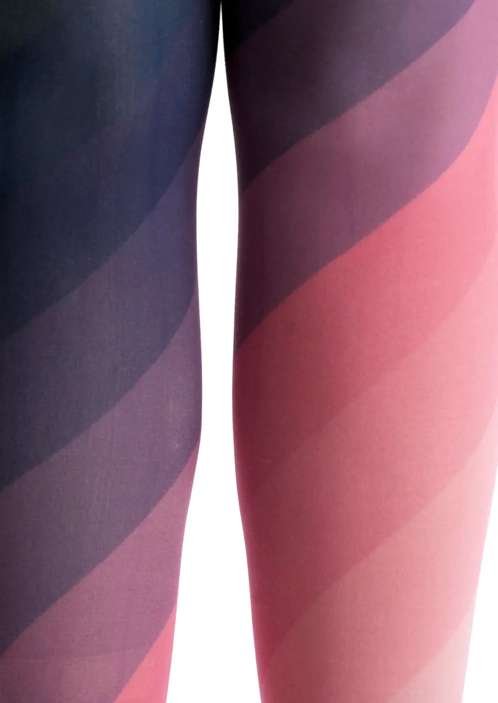 PopArt Print Tights Reverie Stripe gradient Pantyhose/Tights [Gradient Pink Black]