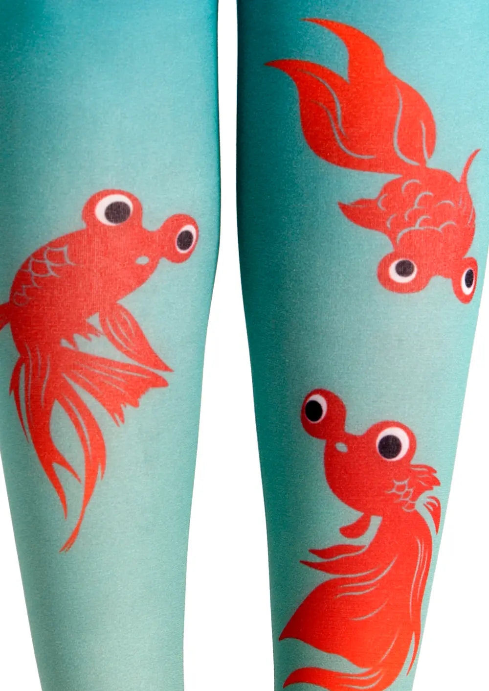 Fun Art Print Tights versatile Pantyhose/Tights [Goldfish]
