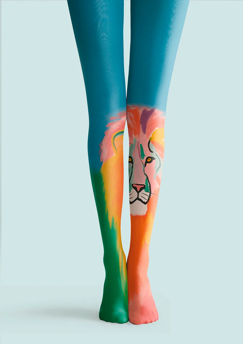 Colorful Lion Tights Hosiery Pantyhose