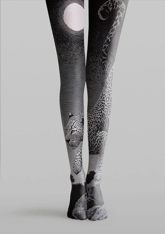 Leopard Line engraving Tights Hosiery Pantyhose
