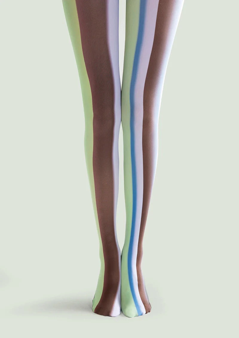 Fashion Printed Tights Personality Pantyhose/Tights [Greenish Stripe]